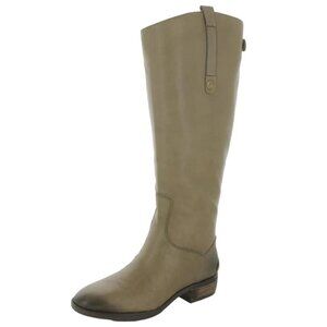 NIB SAM EDELMAN Penny 2 Leather Wide Calf Riding Boot Olive Green 6